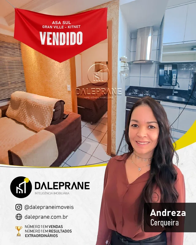 DALEPRANE INTELIGÊNCIA IMOBILIÁRIA VENDE: KITNET DIVIDIDA - 2ª ANDAR - VAGA COBE...