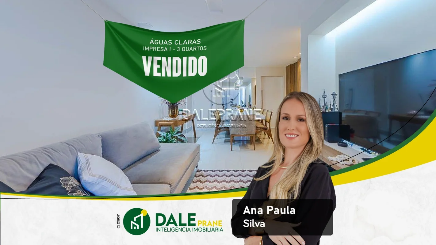 AGUAS CLARAS - IMPRENSA I - QUADRA 201 - 3 QUARTOS - 2 SUÍTES - REFORMADO - 2 VA...