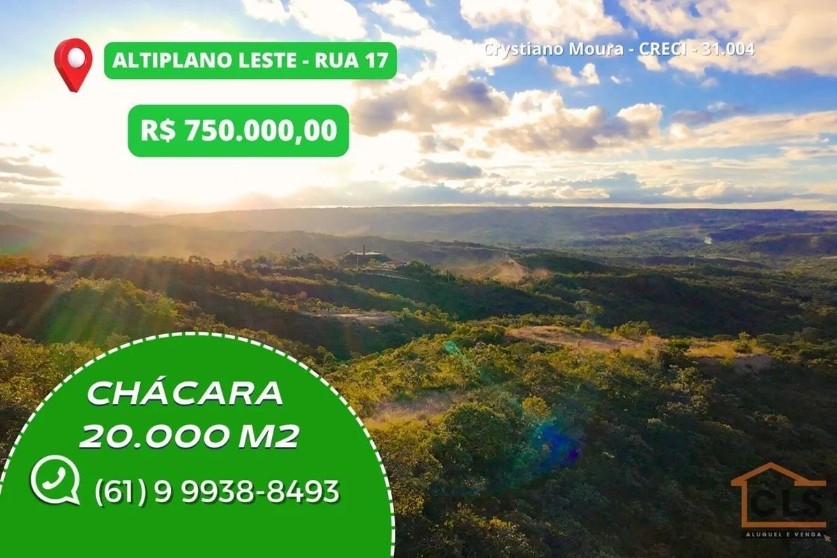 Aproveite esta oportunidade para investimento ou moradia!Chácara 20.000 m2 (15 K...