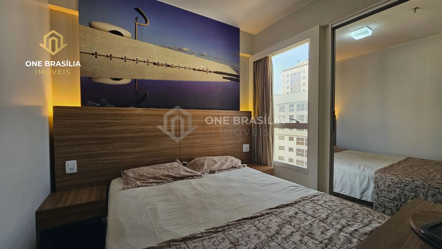 FLAT NO HOTEL S4, PRONTO PARA MORAR -MOBILIADO - COM AR CONDICIONADO - VAGA DE G...