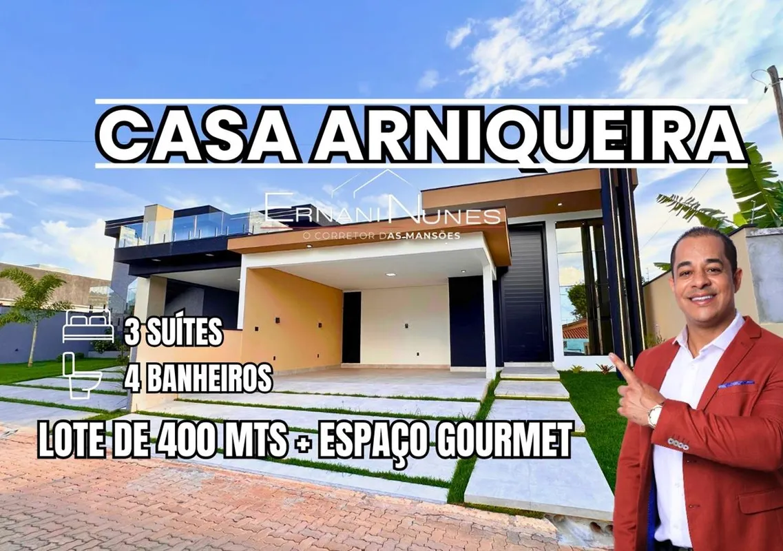 Casa em Arniqueira composta por 3 Suítes 4 banheiros 400 mt e lazerErnani Nunes ...