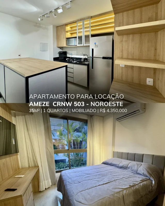 PRIMEIRA LOCAÇÃO - TODO MOBILIADO e NOVO NO NOROESTE, 503 Bloco A, AMAZE STÚDIOS...