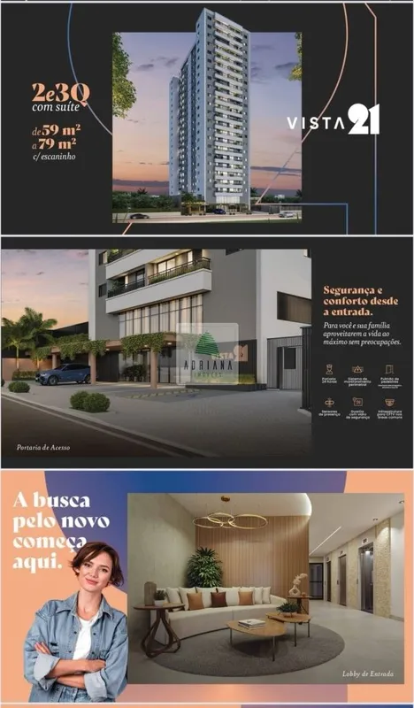 3 quartos , sendo 1 suíte, sala, varanda, banheiro social, cozinha , área de ser...