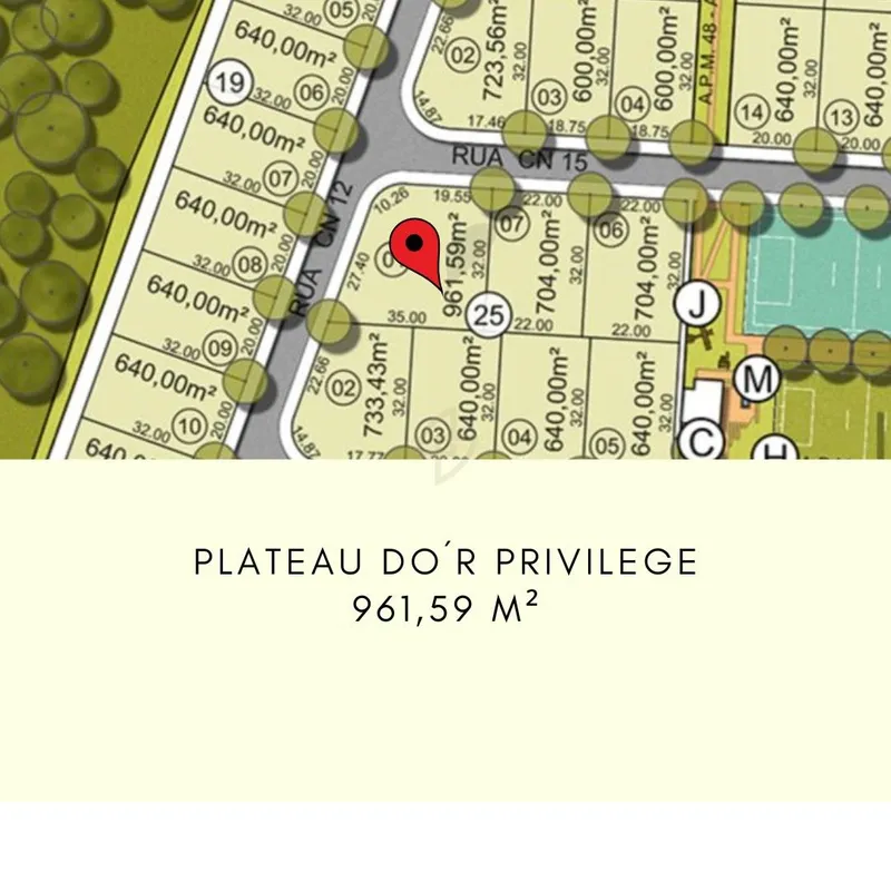 Lote exclusivo de esquina com 961,59 m², situado no prestigiado Plateau d’Or Pri...