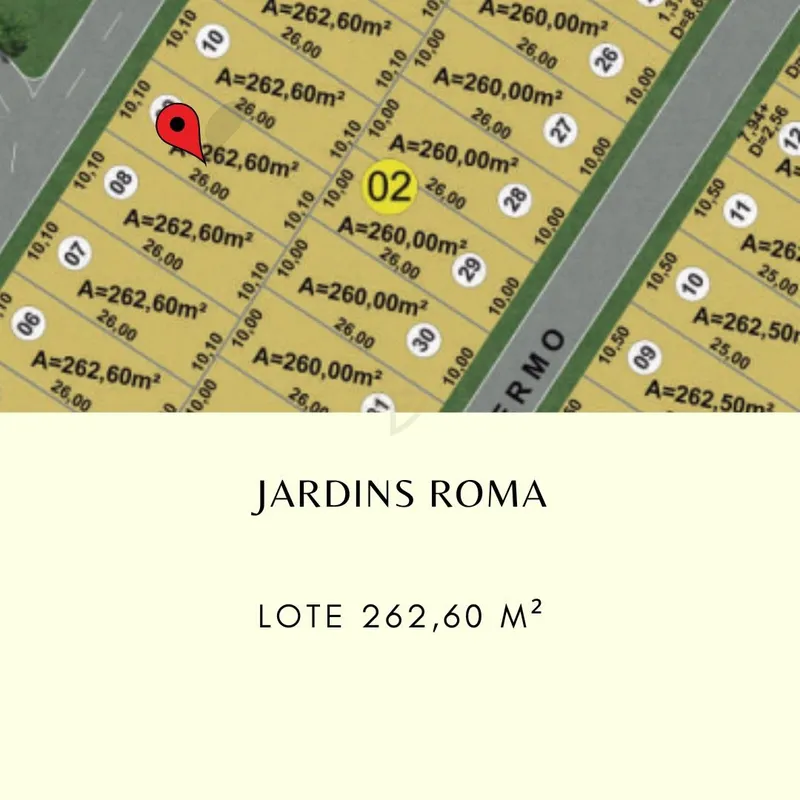 Lote com 262,60 m², perfeito para a construção de um projeto residencial exclusi...