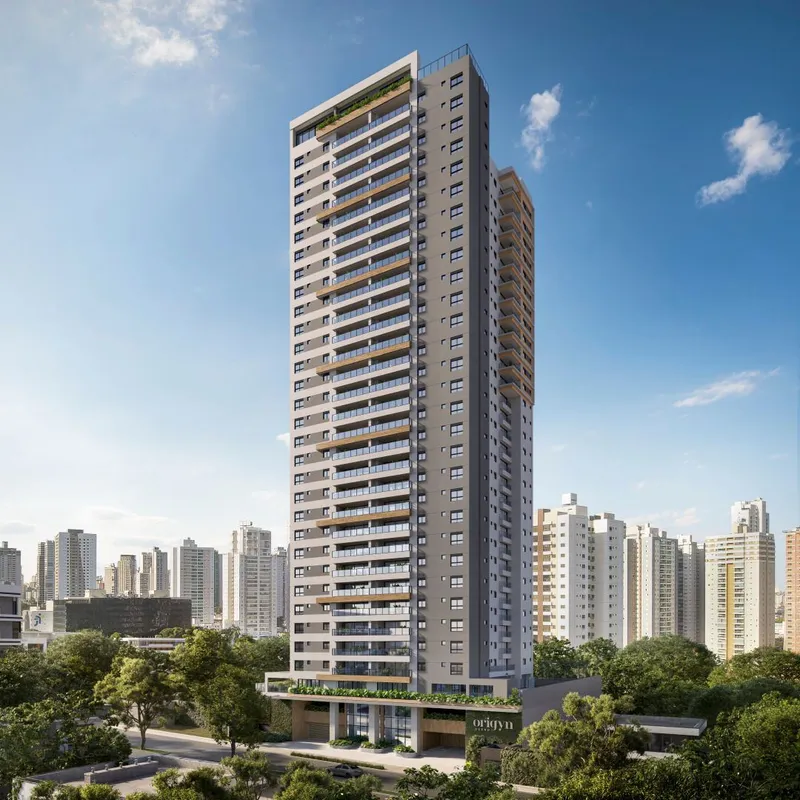 Apartamento no Residencial Origyn Bueno - Setor Bueno, localizado próximo ao lad...