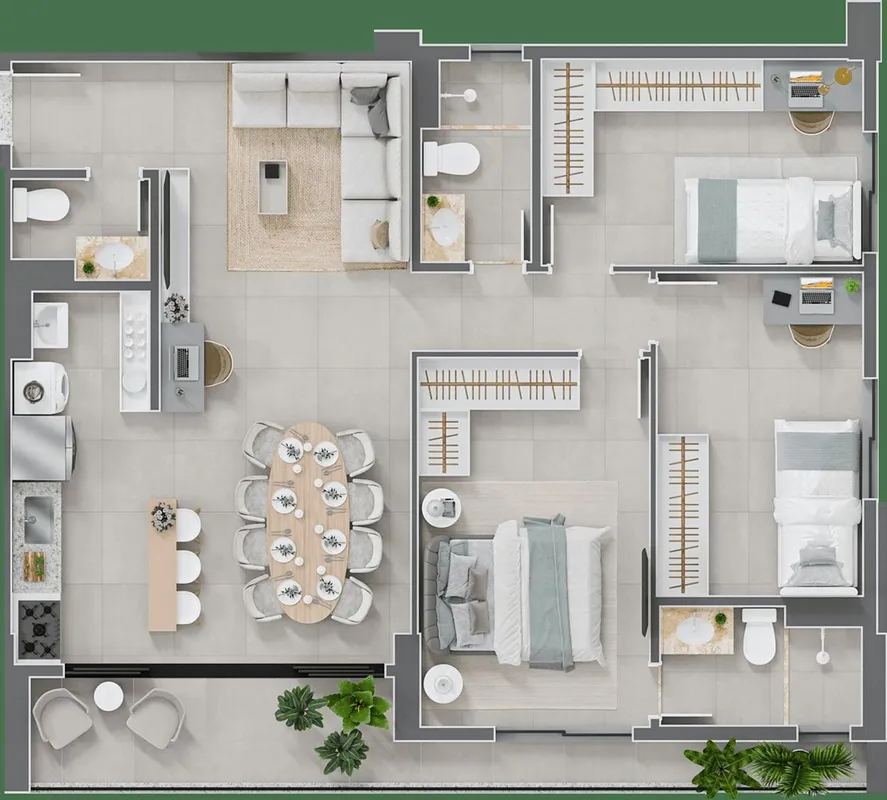 Ágio de Apartamento no Orby FlamboyantApartamento com 84,14m², 3 quartos, sendo ...