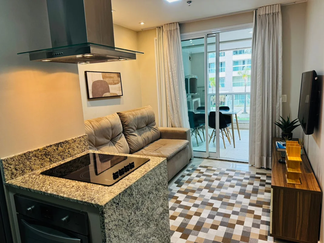 Apartamento mobiliado e decorado, novo. 1 quarto | 1 suíte | 1 vagaÓtimo pra mor...