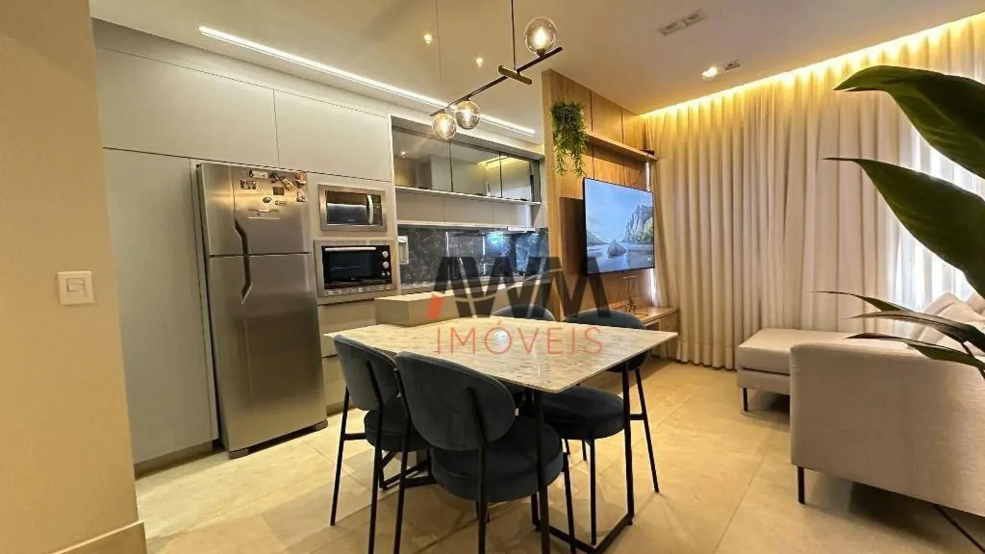 Apartamento com 2 suítes plenas, lavabo, mobília de alto padrão, prédio novo com...