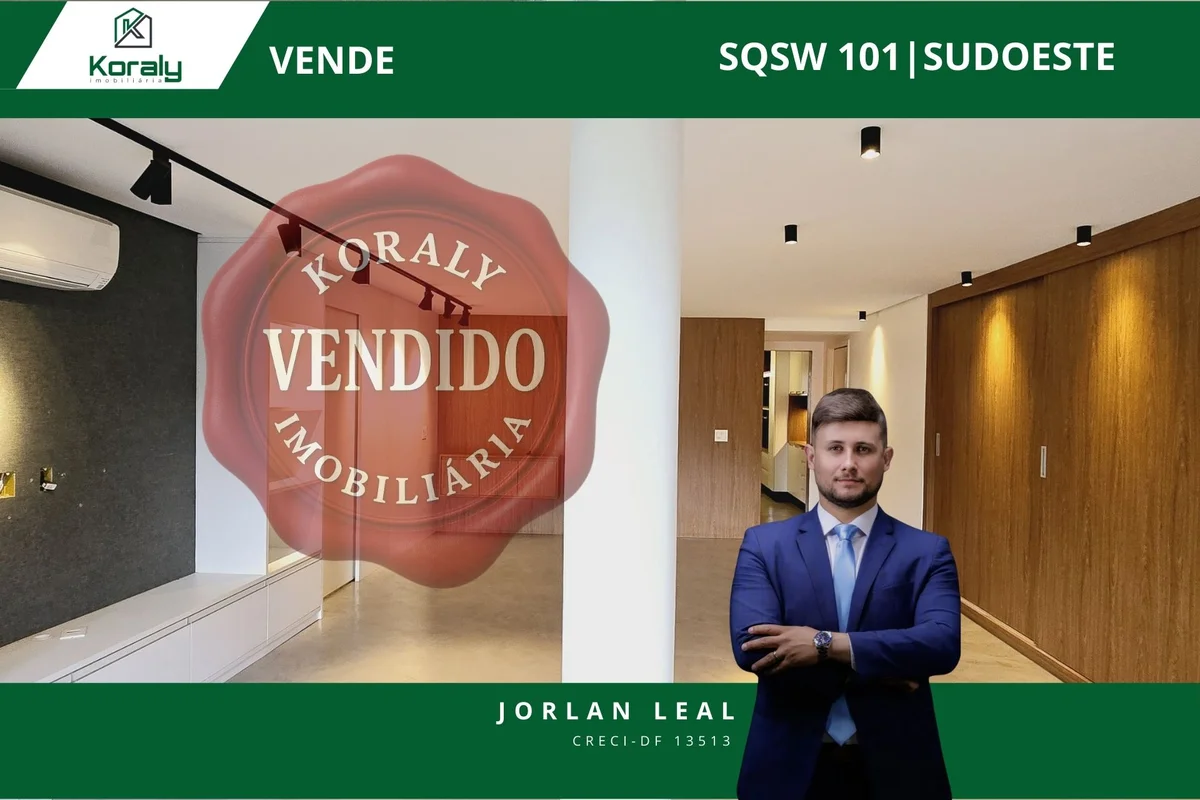 Apartamento para locação Sudoeste 3 Suítes reformado SQSW 101- Área: 140m²- Quar...
