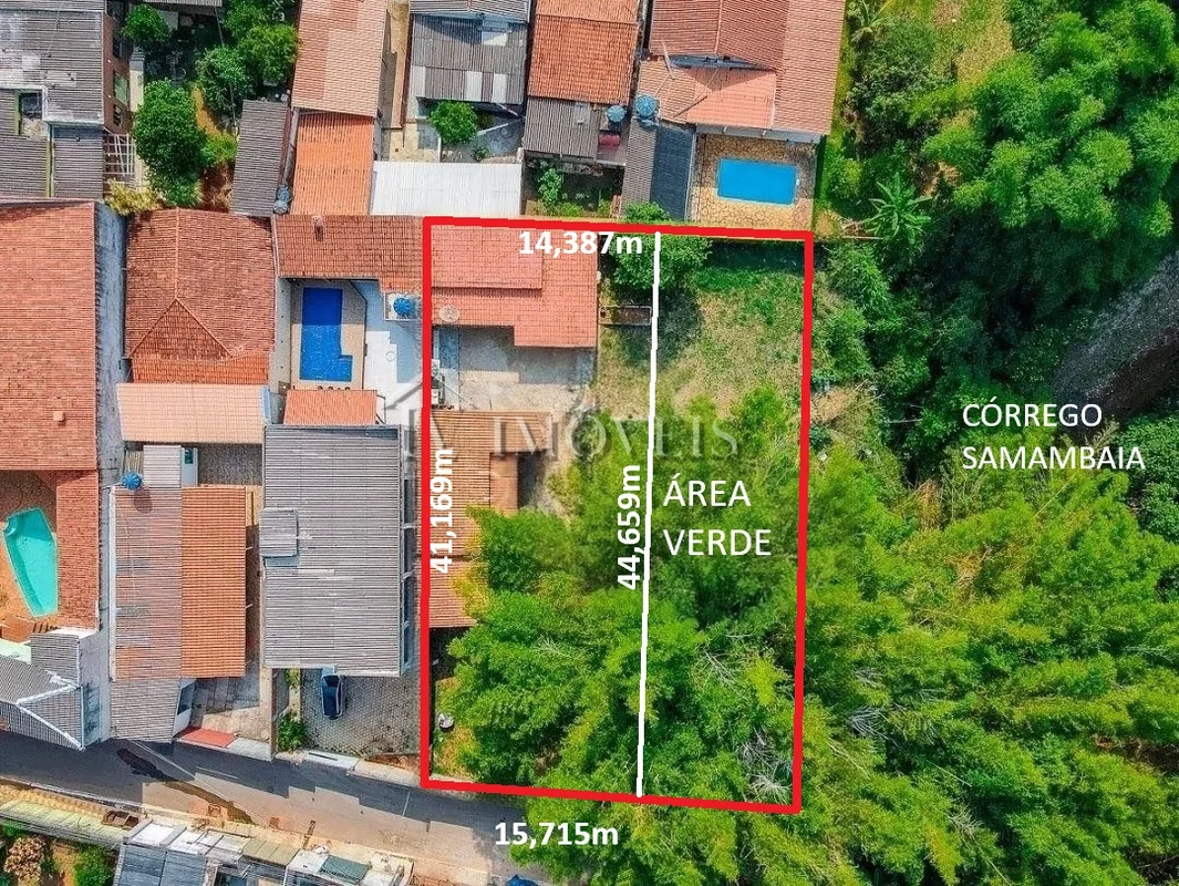 LV IMÓVEIS vende LOTE ESCRITURADO com duas casas simples na antiga Colonia Agríc...