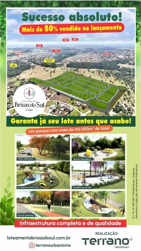  LOTEAMENTO BRISAS DO SUL Aparecida de Goiânia Localização privilegiada: Próximo...