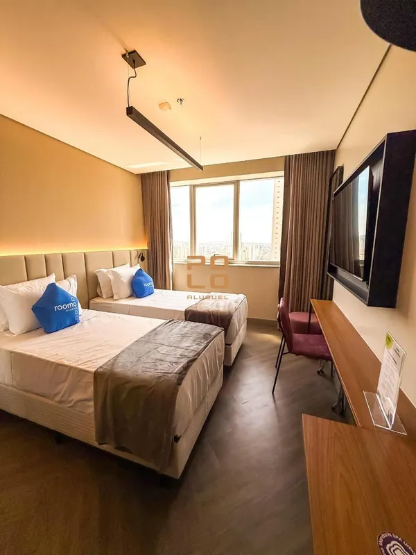 Studio Twin para locação no Roomo Transamerica Goiânia OrionEste Studio Twin com...
