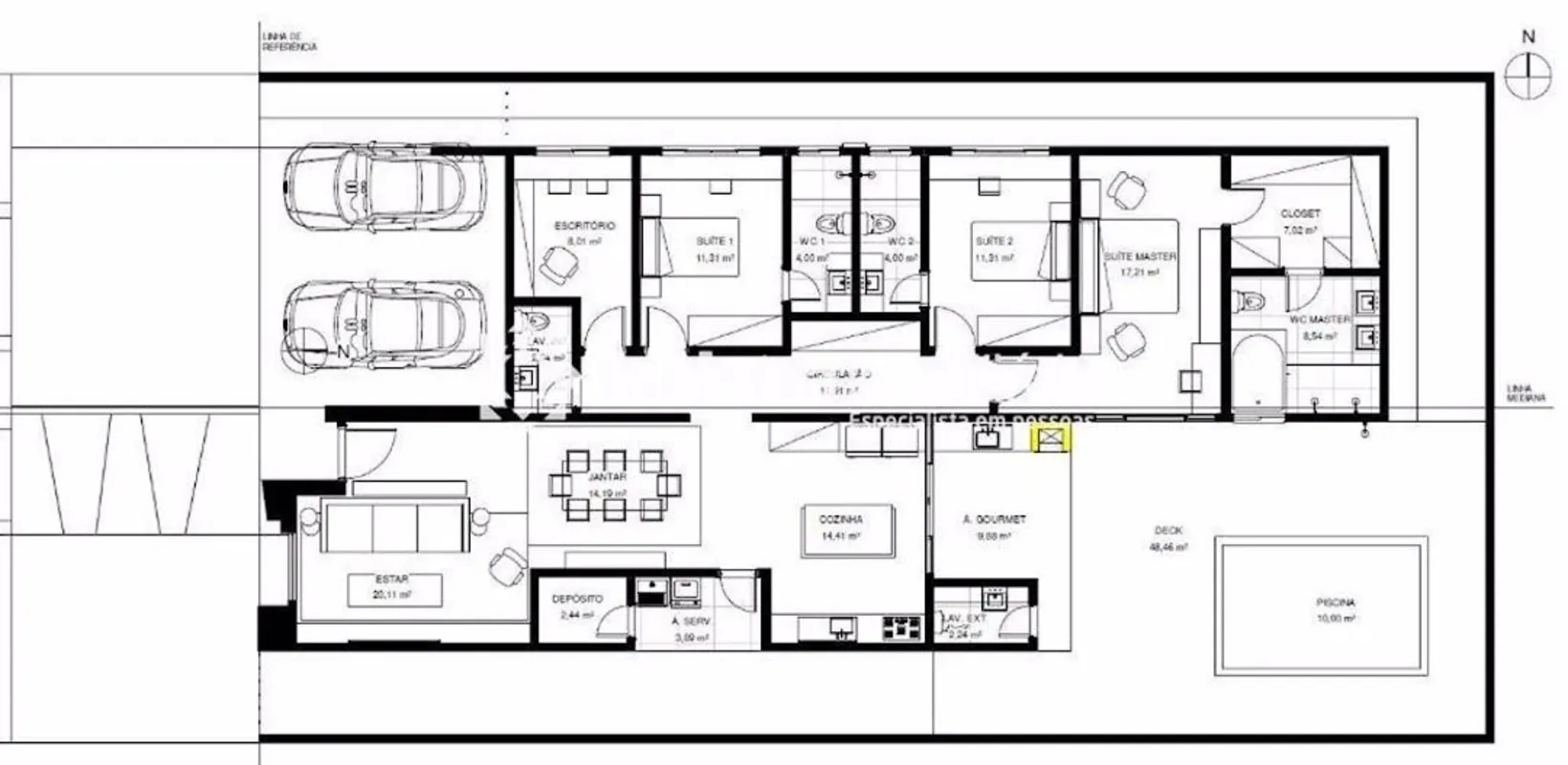 Casa térrea a venda no Condomínio Alphaville 02!Terreno: 406,80 m². Área Constru...