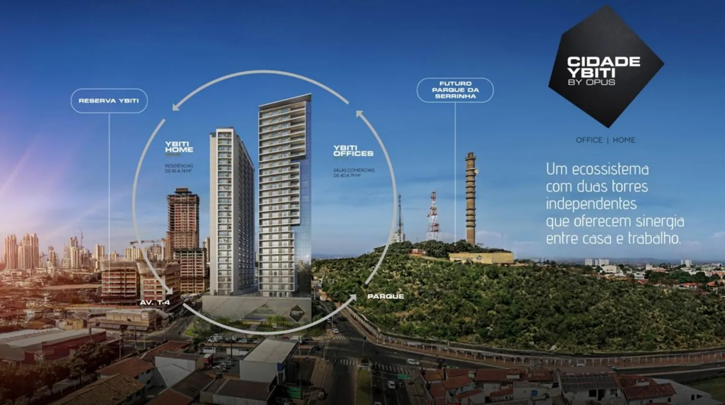Venda de Ágio Cidade Ybiti Ofice by Opus87,07 m2 as duas salas Vista parque Anda...