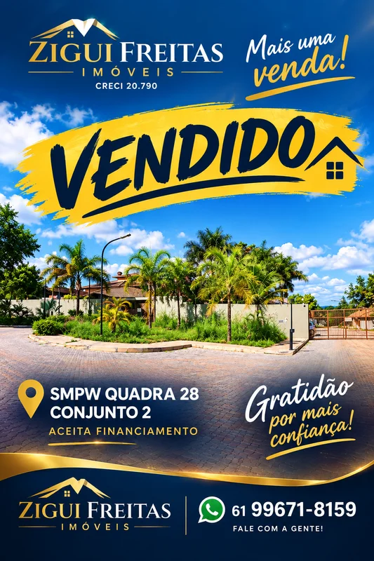 O lote residencial situado na SMPW Quadra 28 Conjunto 2, no bairro Park Way, em ...