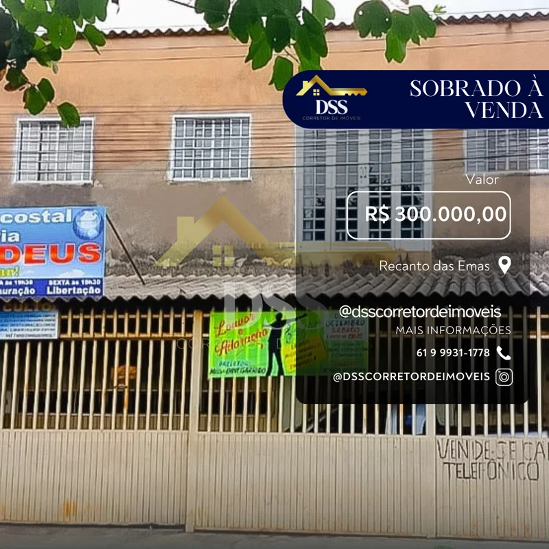 Sobrado na quadra 405 - Recanto Das Emas - Conta com 2 (duas) residências no and...