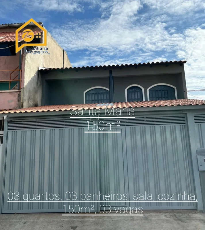 Descubra um sobrado encantador no QC 1 Conjunto E, Santa Maria, DF, perfeito par...