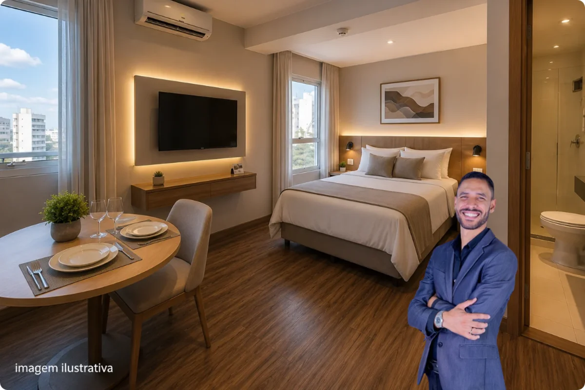 FLAT 1 QUARTO – 24M – RESIDENCIAL S4 MALL HOTEL CARACTERÍSTICAS DO IMÓVEL:O imóv...