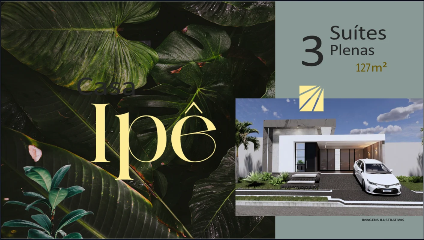 * Casa de Alto Padrão com Design Contemporâneo – Projeto IpêCom 127,20 m² de áre...