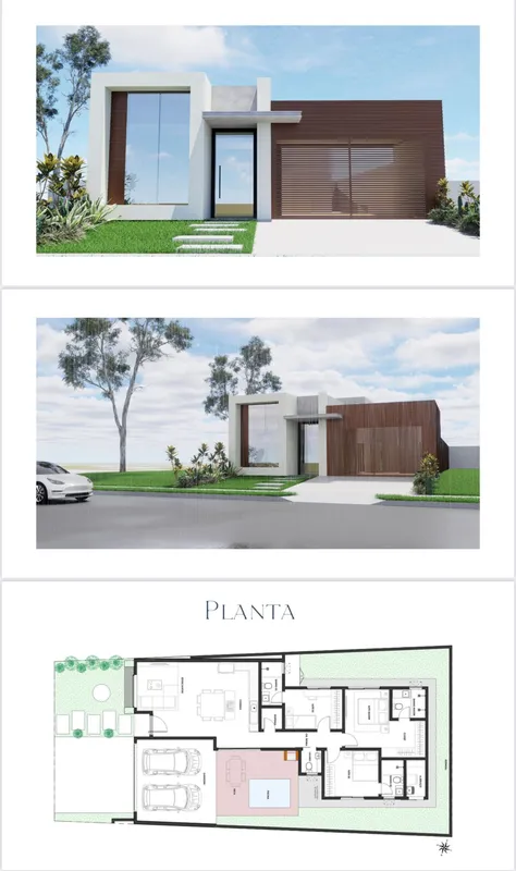 Casa térrea com 137 m2 de área construída, contando com 3 suítes, sala integrada...