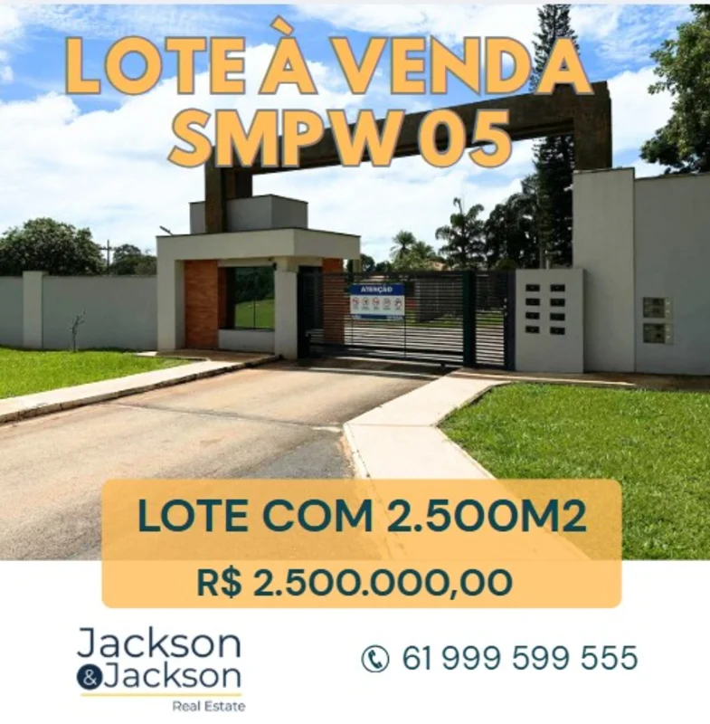 Oportunidade exclusiva na SMPW Quadra 5 Lote residencial escriturado com 2.500 m...
