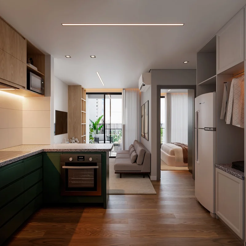 Pulse Residence Powered by Housi1 quarto | Em frente ao Parque de Águas Claras –...
