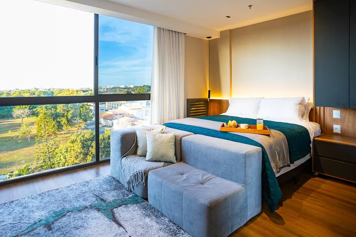 Studio mobiliado e equipado no Residencial Park 5 — Guará I. Airbnb ativo com no...
