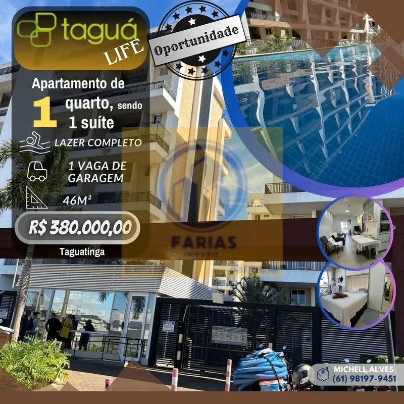 Belíssimo apartamento no TAGUALIFE, todo reformado com lazer de Resort.>> EXCELE...