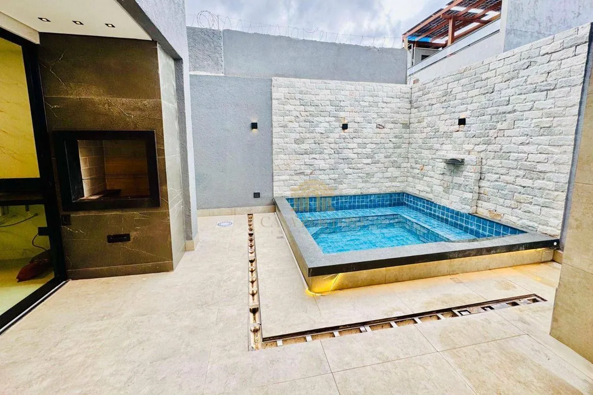 CASA MODERNA QE 50 GUARÁ 144M² 3 SUÍTES PISCINA AQUECIDA CHURRASQUEIRACasa moder...