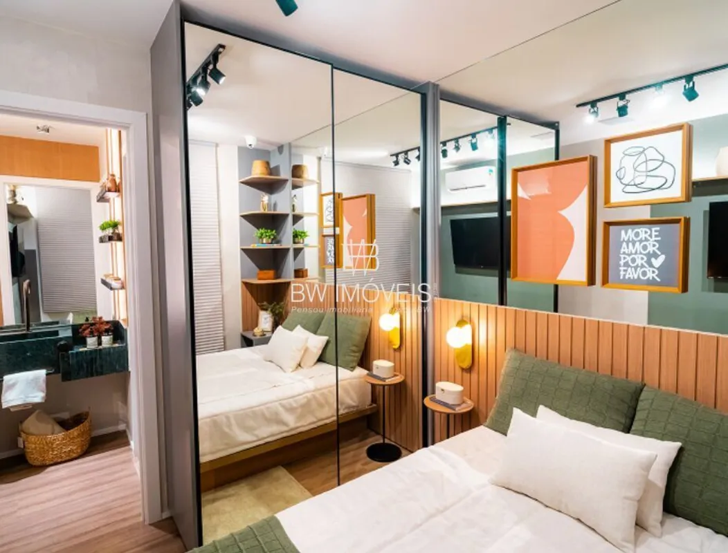 Apartamento de 2 quartos (Office)Sala Integrada Cozinha AmericanaBanheiro Área d...