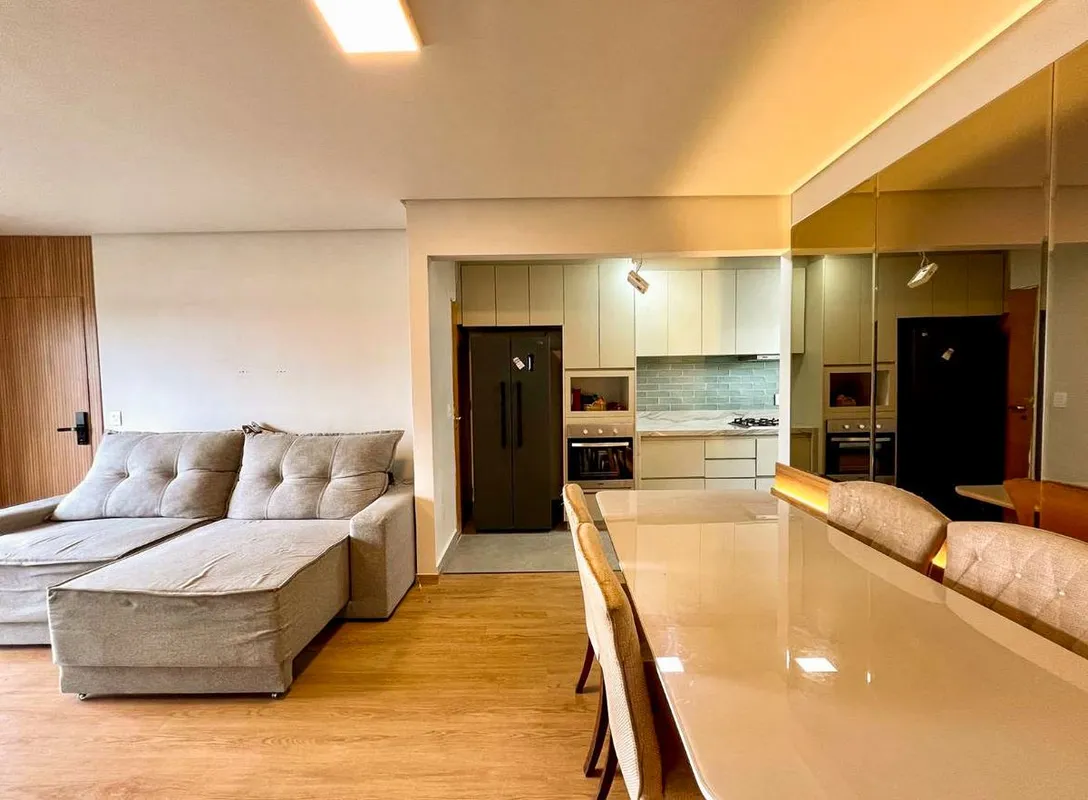 Apartamento de 98mÂ² com 03 quartos, sendo 02 suÃ­tes, sala e cozinha integradas...