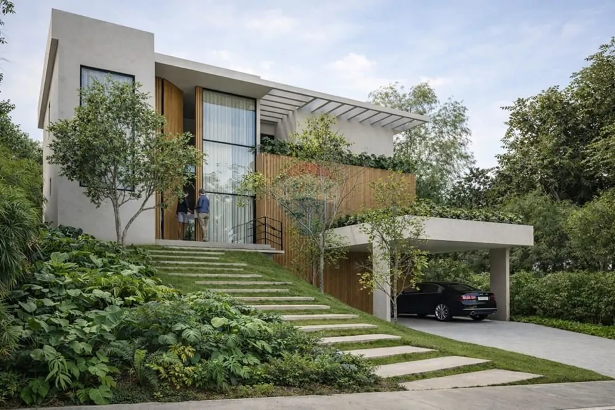Casa em construção no Condomínio Reserva Santa Monica, localizada na parte baixa...