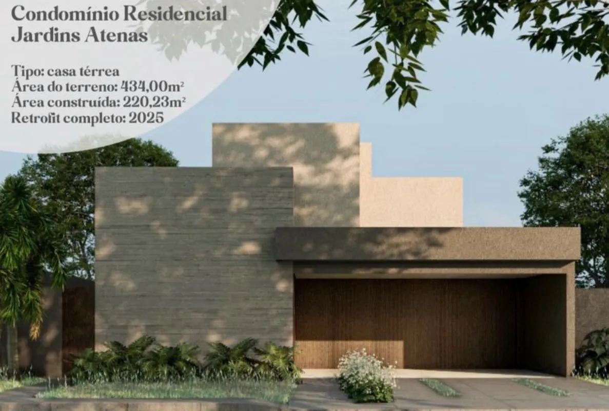 ?? Casa Térrea com 4 Suítes no Jardins Atenas | 220m² | PiscinaCasa moderna à ve...