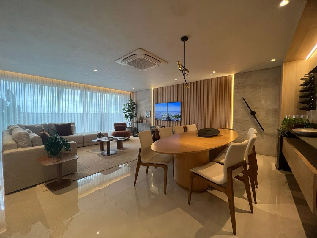 Apartamento mobiliado e decorado pelo estudio LIE ARQUITETURA , 172 metros , 4 s...