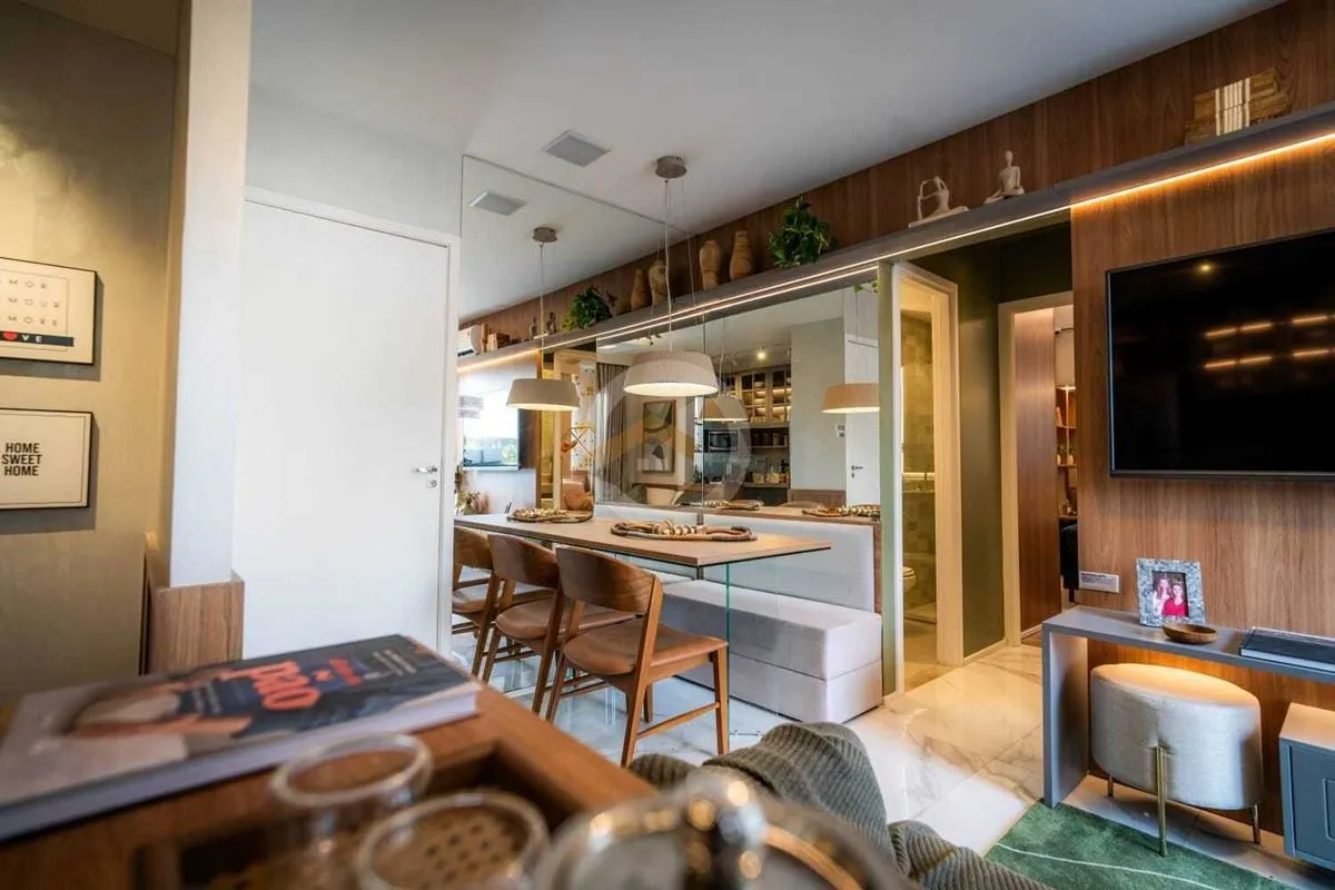 Apartamento padrão de 2 quartos com 44 m2, banheiro social, sala de estar e jant...