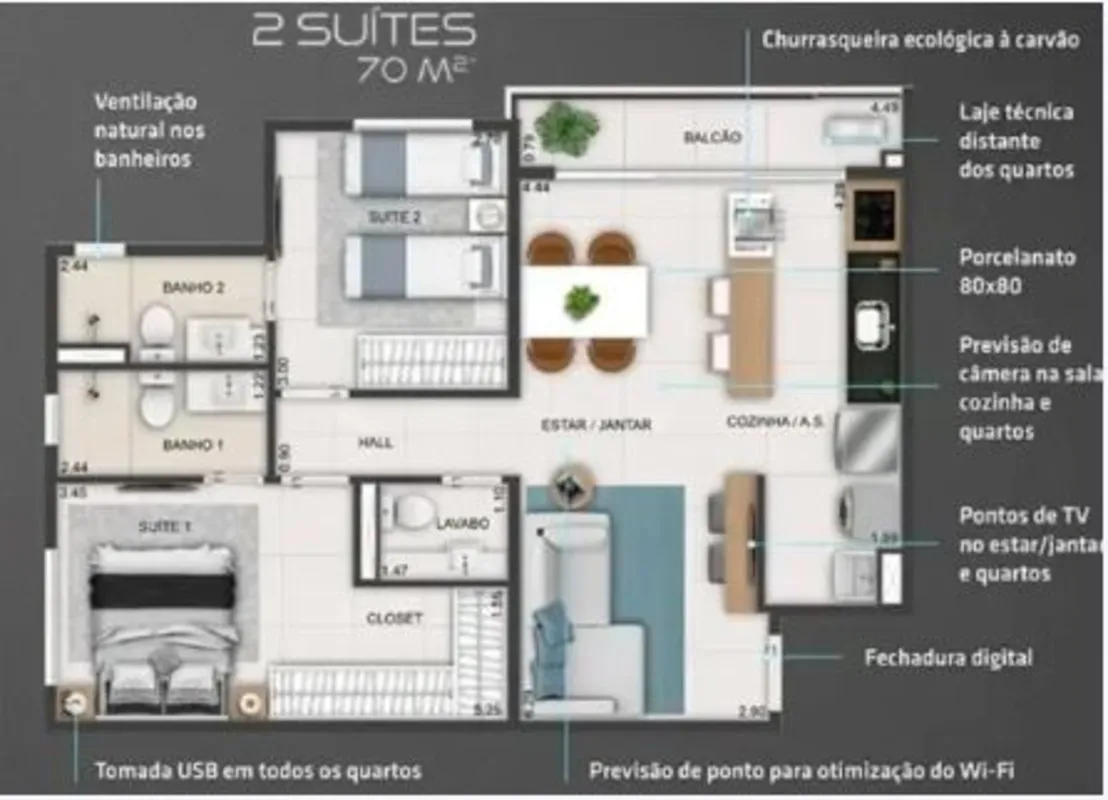 Sharks imobiliária vende apartamento no Smart Parque Areião andar alto, frente p...