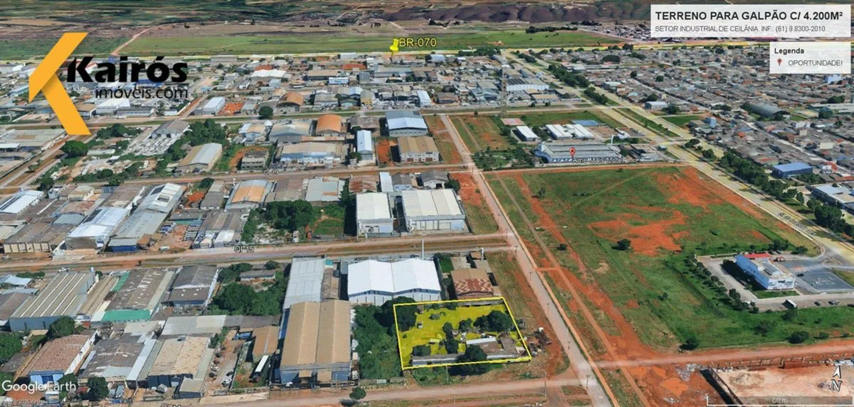 OPORTUNIDADE!Terreno comercial/industrial/Logístico de esquina com 4.200m², idea...