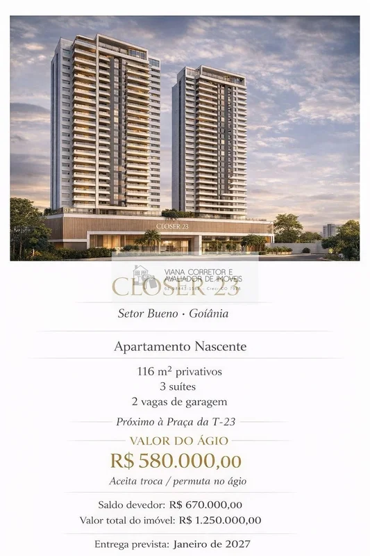 Oportunidade no Setor Bueno, próximo à Praça da T-23 e ao Parque Vaca Brava. Uni...