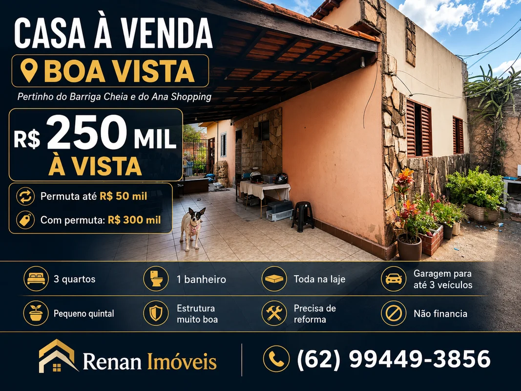 ?? **CASA À VENDA | BAIRRO BOA VISTA – ANÁPOLIS/GO**?? **Excelente localização!*...