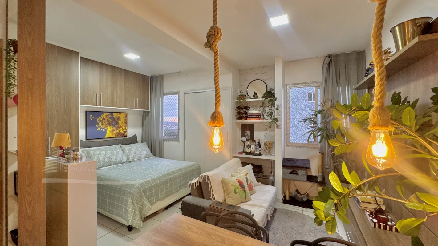 Apartamento 1 Quarto Mobiliado - Residencial ATOL DAS ROCAS, Av. Castanheiras. A...