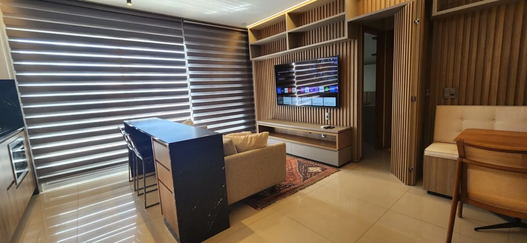 Excelente apartamento mobiliado e equipado com alto padrão de acabamento, integr...