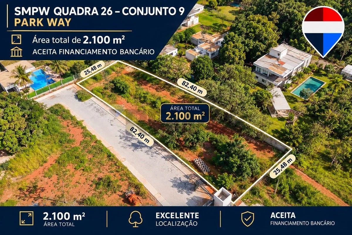 Terreno no SMPW Quadra 26 Conjunto 9 - Unidade A - Park WayANALISA EVENTUAL PERM...