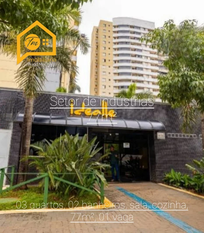 EXCELENTE APARTAMENTO NO RESIDENCIAL IDEALLE – SETOR DE INDÚSTRIAS- Sala ampla- ...