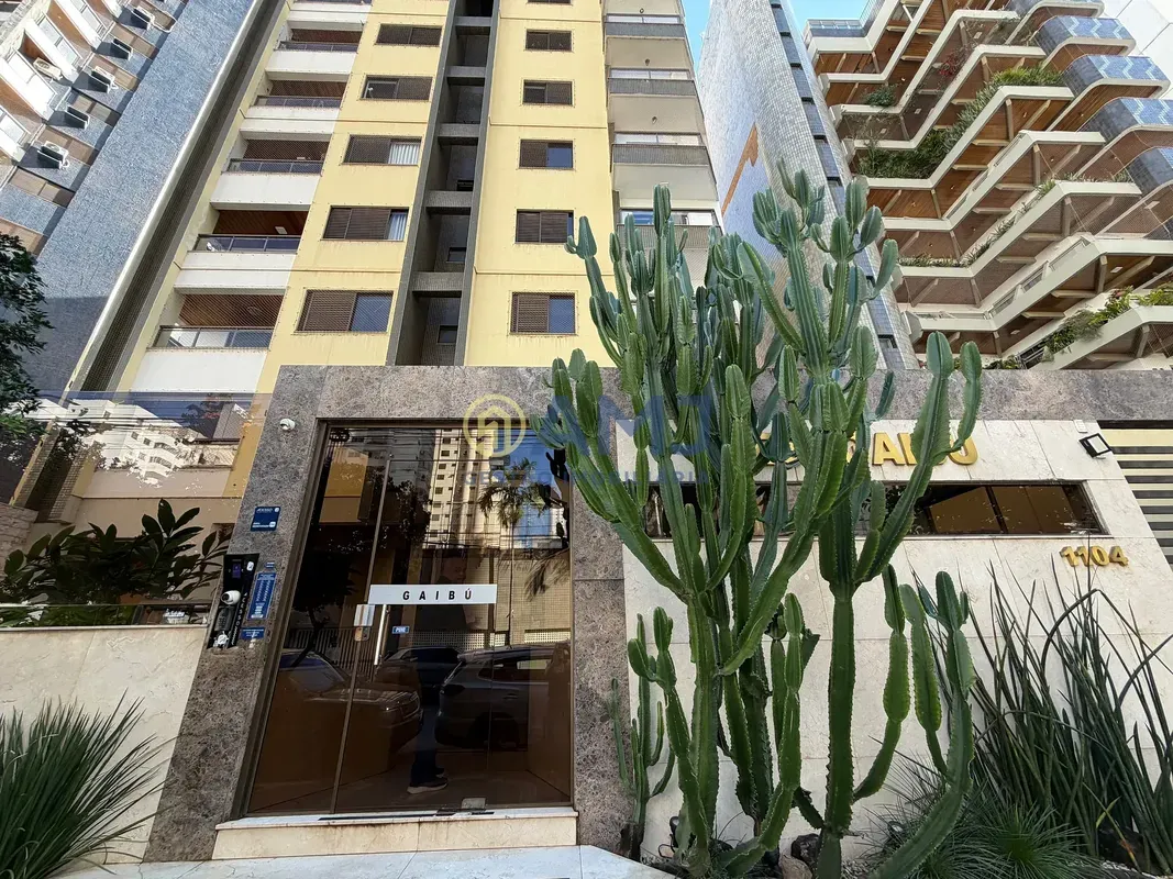 Apartamento para Aluguel Ed. Gaibu Setor Bueno GoiâniaAndar baixo4 quartos, send...