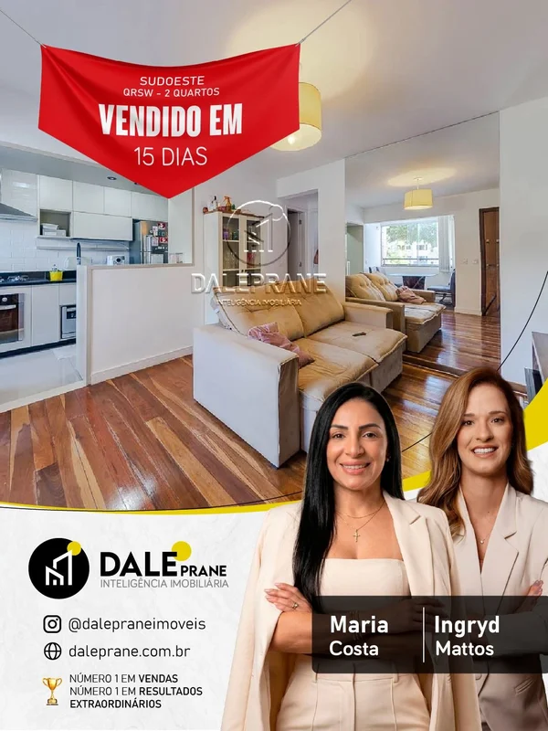 Apartamento Reformado no Sudoeste - QRSW 4Super Funcional e Pronto para Morar!Lo...