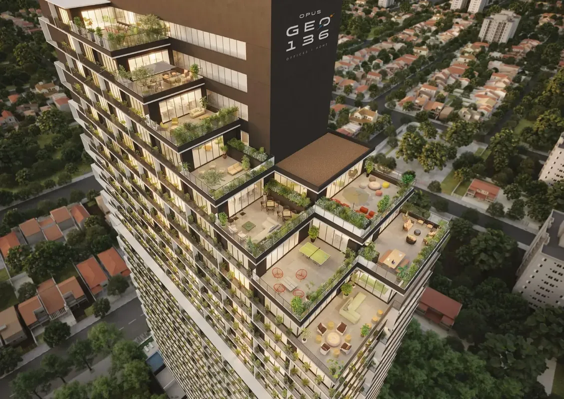 Esta sala comercial à venda no Opus Geo Work entrega 51 m² funcionais, em uma pl...