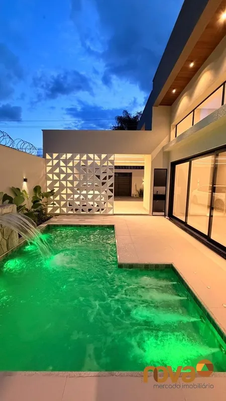 Casa nova térrea com 4 quartos 4 suites no Jardim Atlântico, Piscina,Sala para 3...
