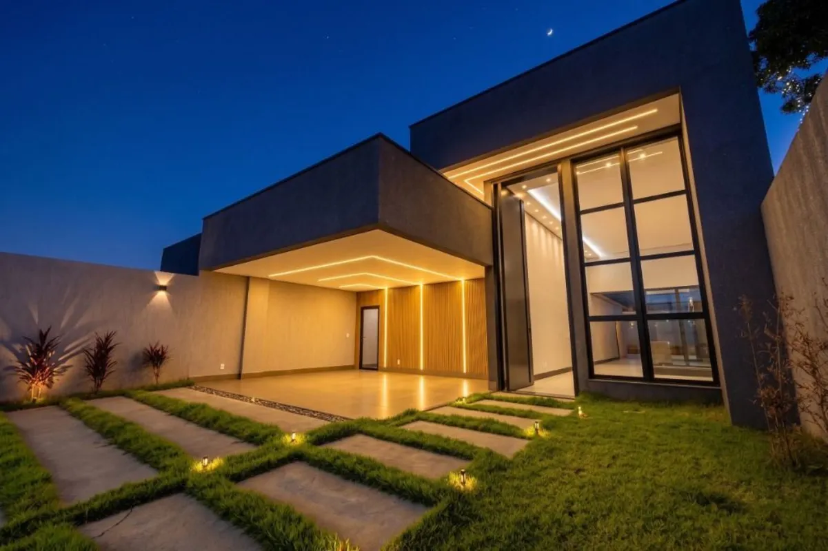 :: Casa nova, moderna e recém-construída em Vicente Pires, em condomínio fechado...
