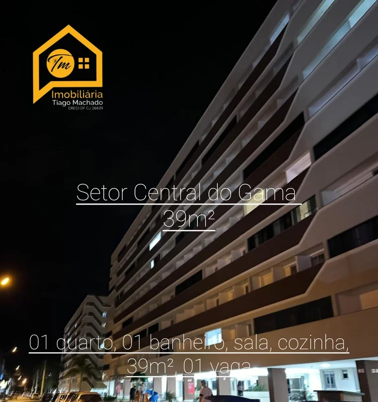 Excelente apartamento no Quadra Parque – Setor Central do Gama- 1 quarto- Sala- ...